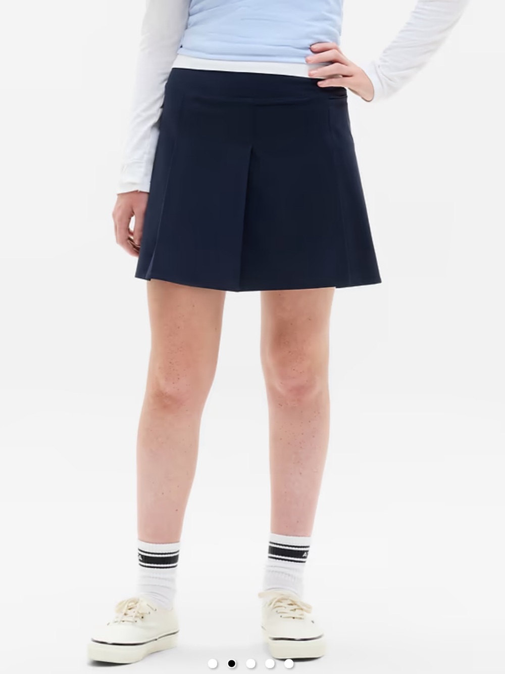 Athleta Navy Pleated School Days Skort